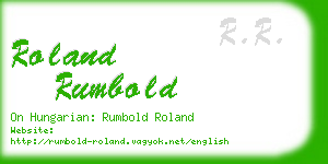 roland rumbold business card